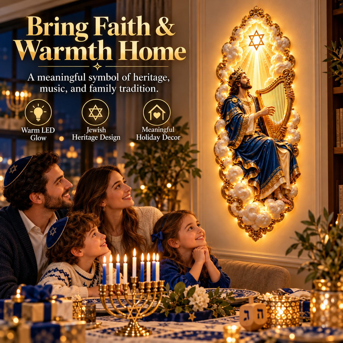 ✨🕎 Light of Heritage – High Priest Inspired Jewish Wall Art