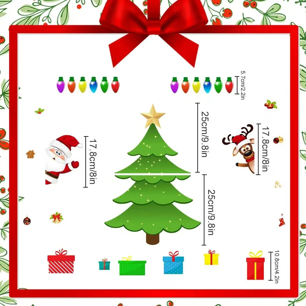 ⏳ Last Day 49% OFF – 🎅 Build Christmas on the Fridge | Reusable Magnetic Tree Set