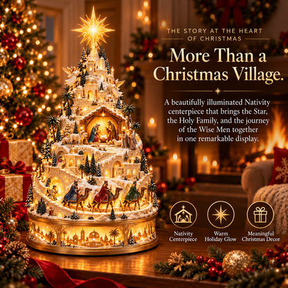✝️🎄 Bethlehem Village Glow™ | Lighted Nativity Christmas Centerpiece