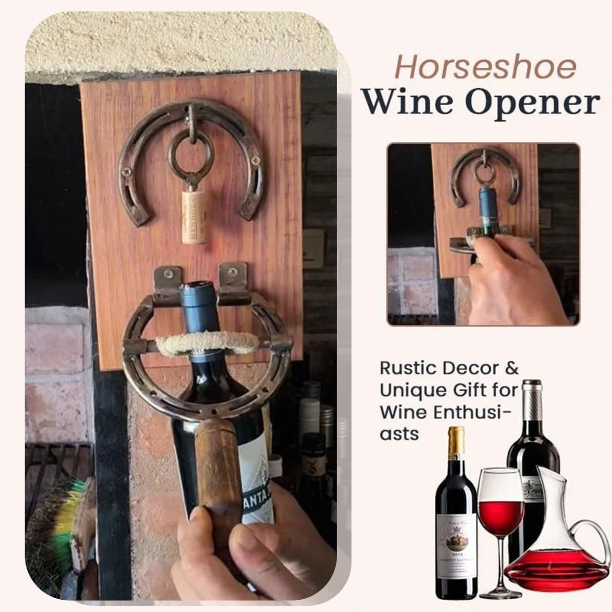 🔥 Last Day 50% Off - 🤠🍷 Western Horseshoe Wine Opener