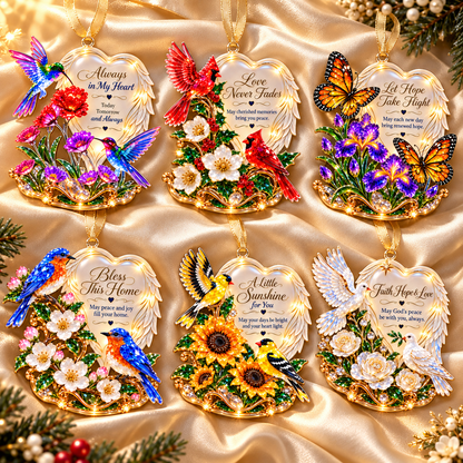 ❤️ Heavenly Hearts™ | 6 Inspirational Angel Wing Christmas Ornaments