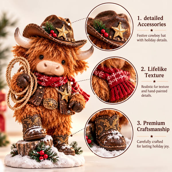 🐮🎄 24 Days of Cowboy Christmas – Highland Cow Advent Calendar