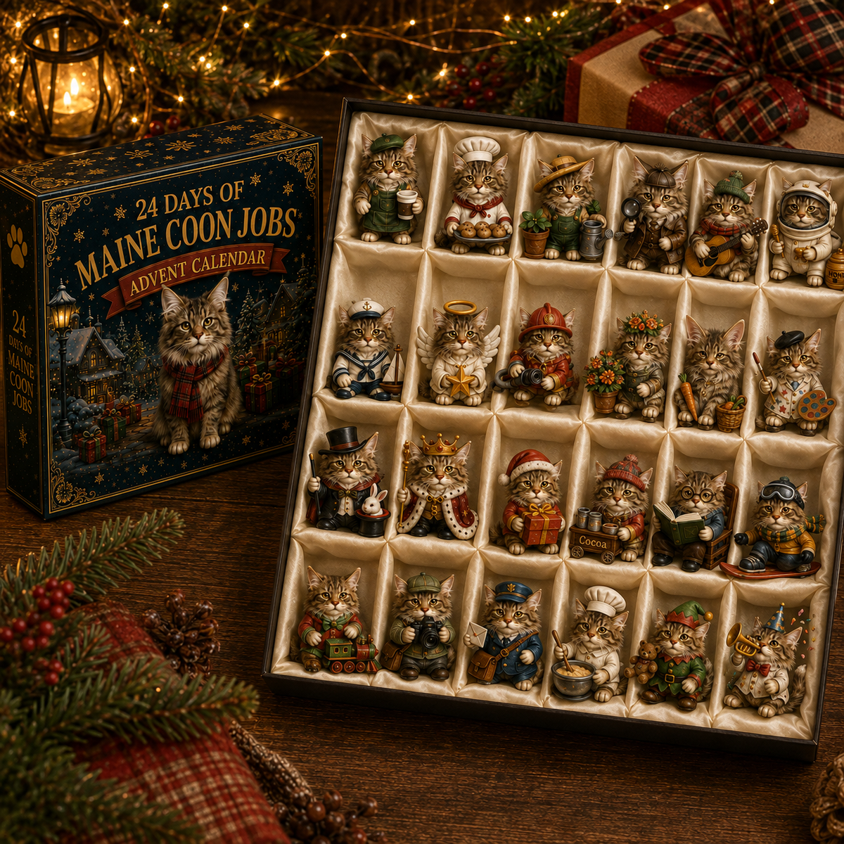 🐱💼 Maine Coon Jobs Advent Calendar – 24 Cats at Work
