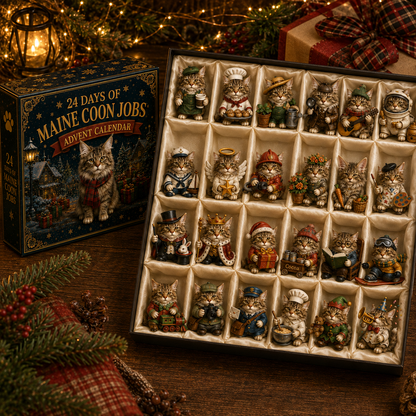 🐱💼 Maine Coon Jobs Advent Calendar – 24 Cats at Work