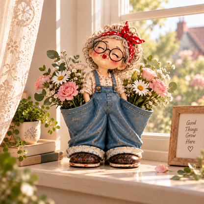 💕🧺 Vintage Pocket Girl – Adorable Desk Organizer & Charming Home Decor ✨