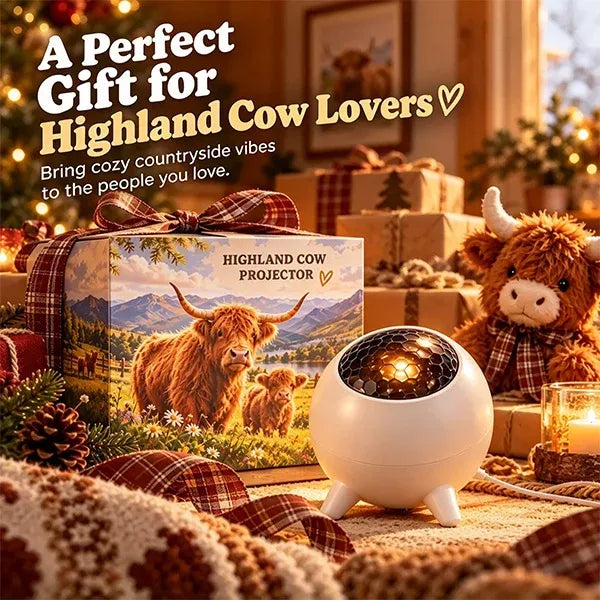 ✨🐮 Cozy Highland Light™ | Highland Cow Room Projector