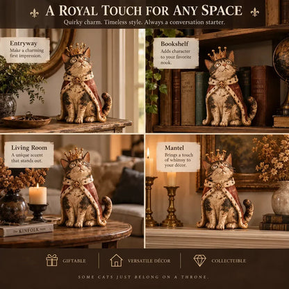 🏰🐈 Feline Kingdom™ | 5 Medieval Royal Cat Figurines
