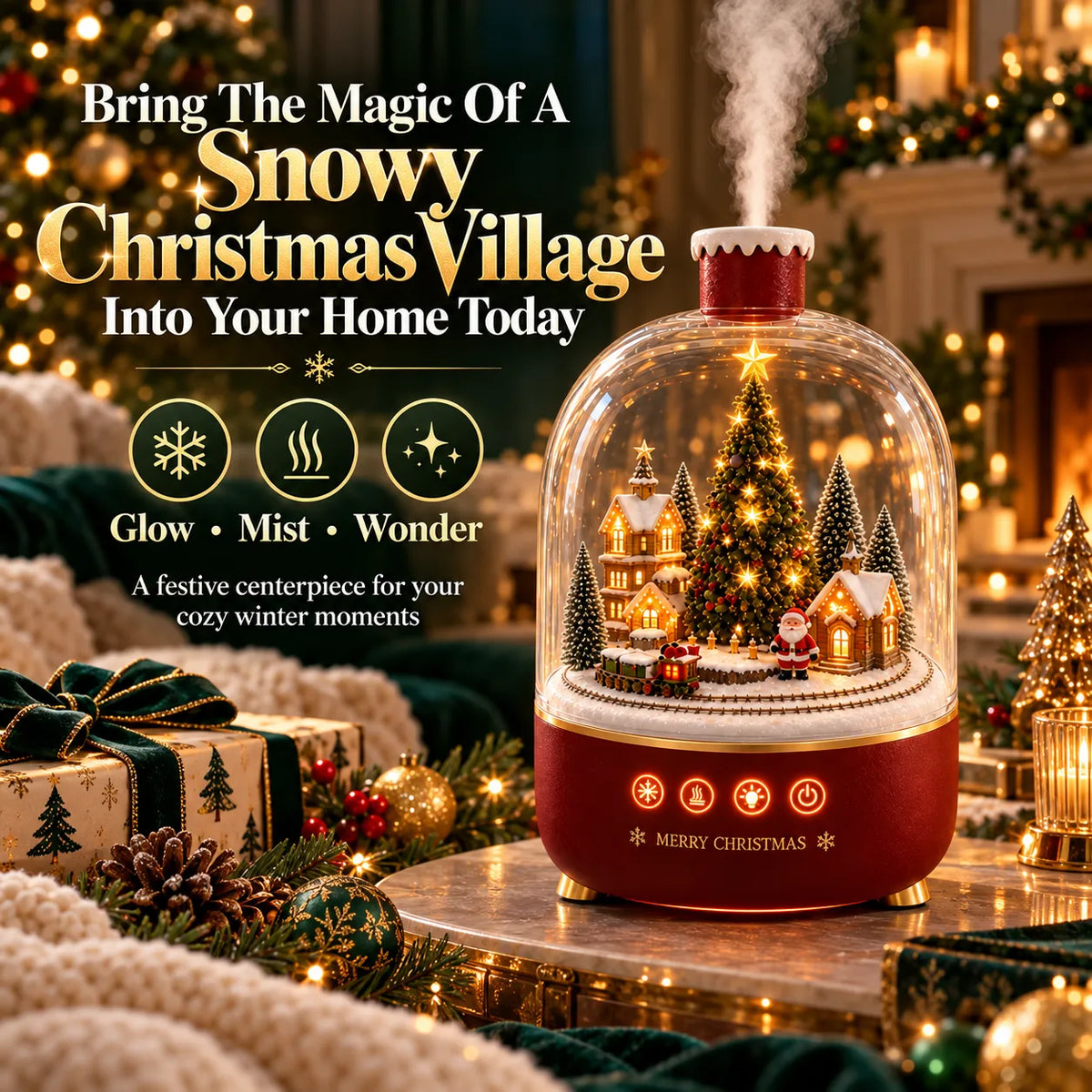 🎄✨ Snow Globe Christmas Humidifier