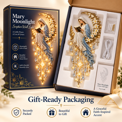 🌙🙏 Moonlit Grace™ | Jesus & Mary Faith-Inspired Wall Light