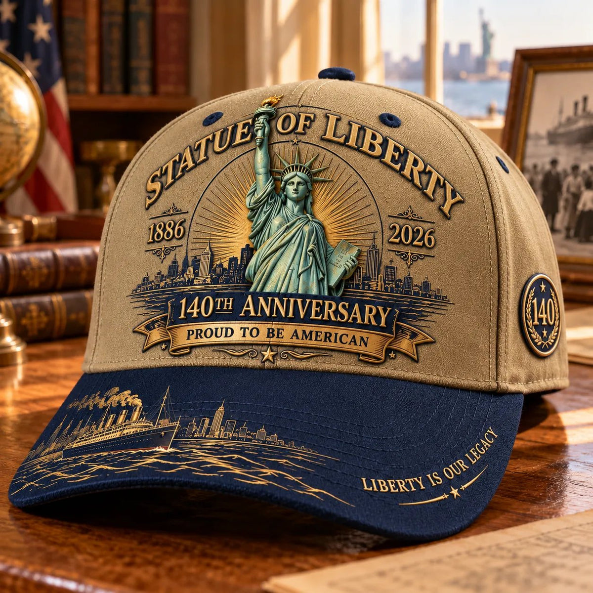 💝 LAST DAY 49% OFF | 🗽 140 Years of Liberty | Statue of Liberty Commemorative Cap 1886–2026 🇺🇸