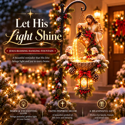 🔥Last Day 50% OFF-🌟✝️ Sacred Grace Cascade™ | Illuminated Christian Garden Decor
