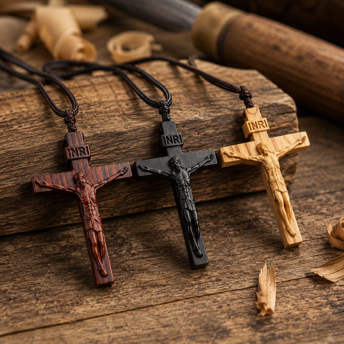 ✝️100% Handmade Wooden Crucifix Necklace – A Symbol of Faith & Hope (𝐃𝐚𝐧𝐢𝐞𝐥 𝐁𝐫𝐨𝐨𝐤𝐬 𝐇𝐚𝐧𝐝𝐦𝐚𝐝𝐞®)