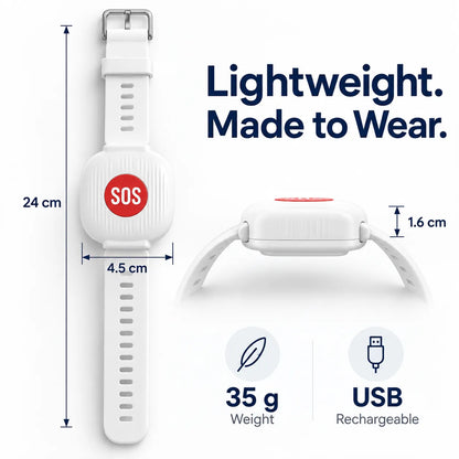 SafeLink™ Senior SOS Alert Bracelet – One-Press Emergency Guard & Instant Caregiver Alert System 🛡️