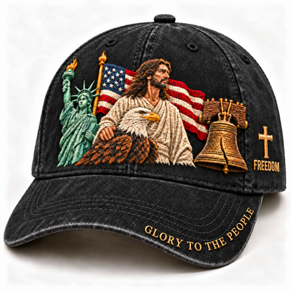 🇺🇸✝️ Faith & Freedom Heritage Cap – Embroidered American Hat