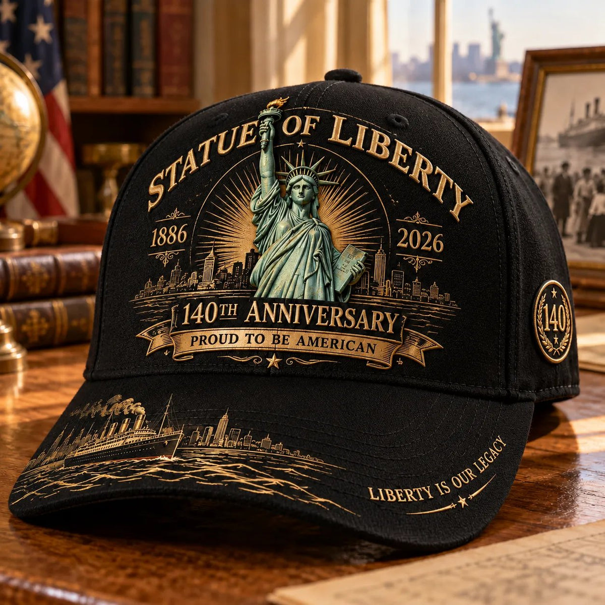 💝 LAST DAY 49% OFF | 🗽 140 Years of Liberty | Statue of Liberty Commemorative Cap 1886–2026 🇺🇸