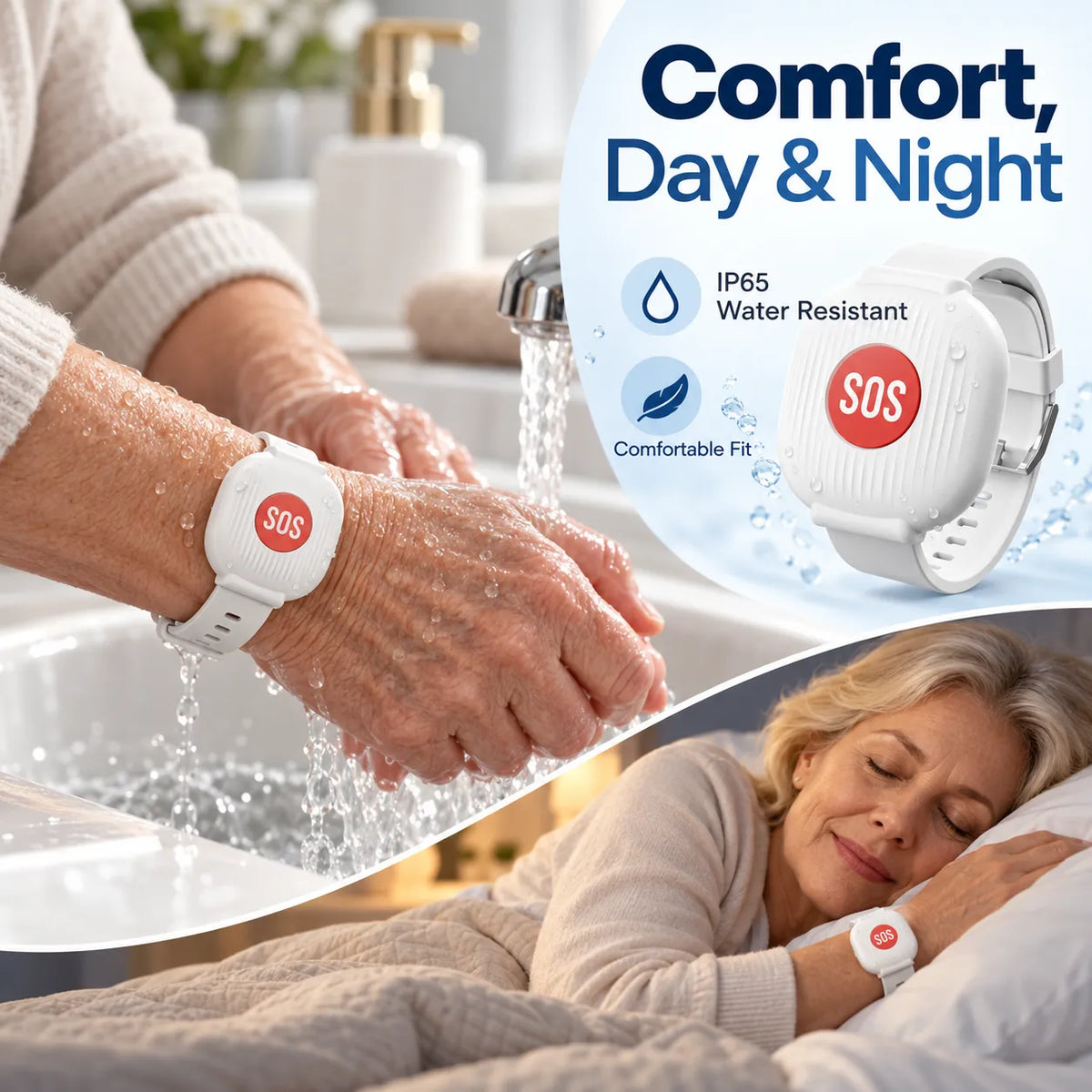 SafeLink™ Senior SOS Alert Bracelet – One-Press Emergency Guard & Instant Caregiver Alert System 🛡️