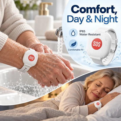 SafeLink™ Senior SOS Alert Bracelet – One-Press Emergency Guard & Instant Caregiver Alert System 🛡️
