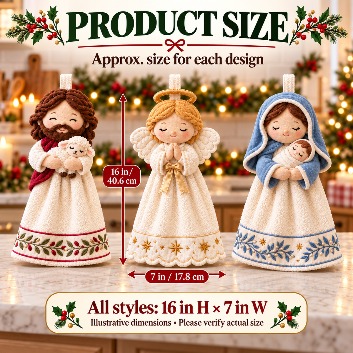 ✝️ Faithful Touch – Christian Hanging Hand Towels for Kitchen & Home