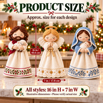 ✝️ Faithful Touch – Christian Hanging Hand Towels for Kitchen & Home