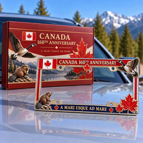 🍁🚗 Canada 160™ | 1867–2027 Commemorative Metal License Plate Frame
