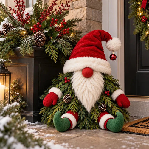 🎅🎄 Gnome Gone Christmas Tree | Whimsical Porch Holiday Decor