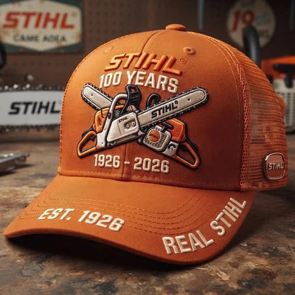 🧢 STIHL 100 Years Heritage Cap | 1926–2026 Centennial Chainsaw Tribute Hat