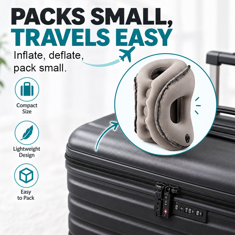 ✈️ Sleep Better in the Air | Portable Inflatable Travel Pillow