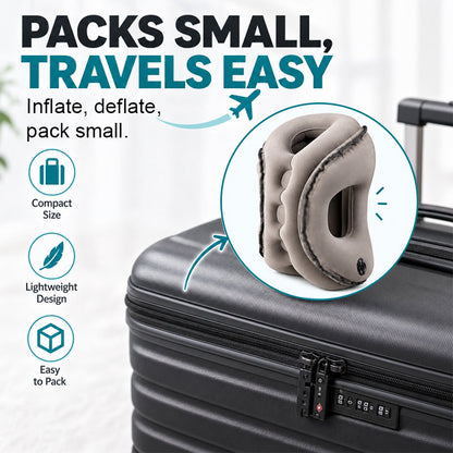✈️ Sleep Better in the Air | Portable Inflatable Travel Pillow