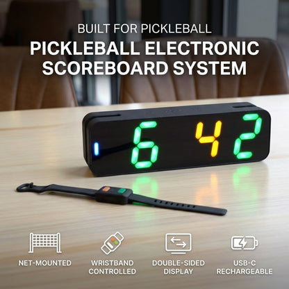 🎾 Smart Pickleball Scoreboard – Wristband-Controlled, Double-Sided LED Display