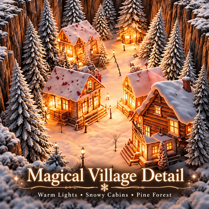 ❄️🏘️ Winter Village Illusion Rug™ | 3D Snowy Christmas Area Rug