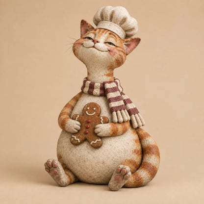 🐱The Christmas Cat Society™ – Whimsical Hand-Painted Holiday Cat Figurine Collection