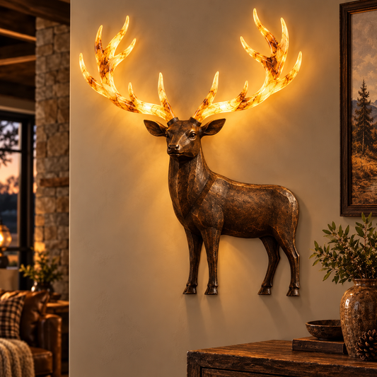 💥 50% OFF | 🤠 Longhorn Ember™ | Lighted Western Wall Sculpture