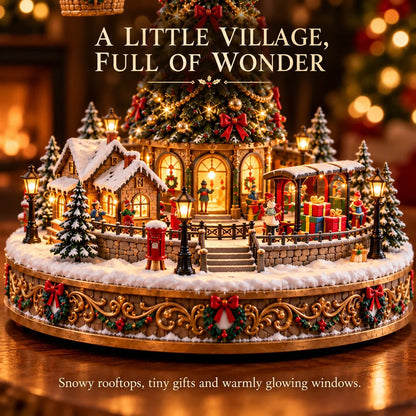 🎅🎈 Santa’s Sky Journey – Animated Lighted Christmas Balloon Village
