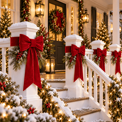 ❤️🏡Christmas Porch Bow Decorations