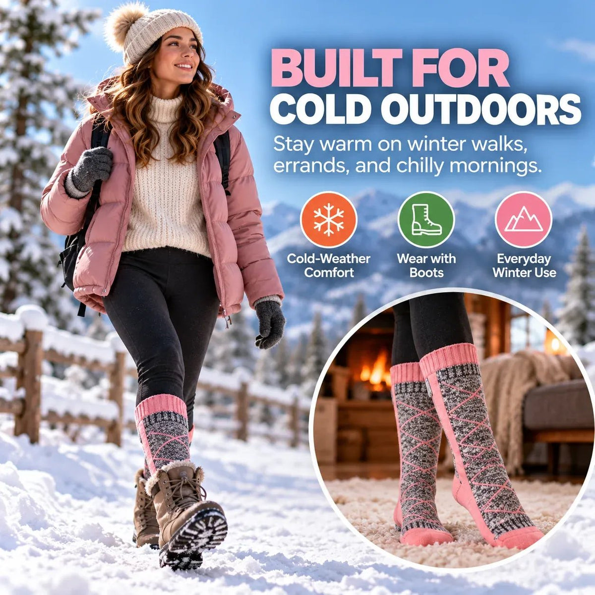 🔥🧦 SoleHeat Pro™ | Rechargeable Heated Socks with 3 Heat Levels
