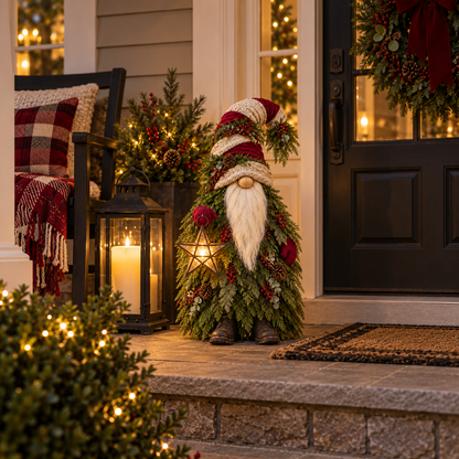 🎄✨ Star of the Evergreen Woods | Lighted Christmas Gnome Decor