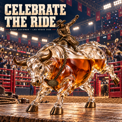 🔥 Hold On for Eight™ | Bull Rider Collector’s Whiskey Decanter