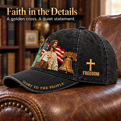 🇺🇸✝️ Faith & Freedom Heritage Cap – Embroidered American Hat