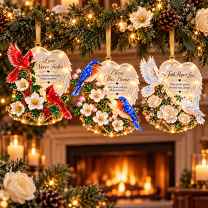 ❤️ Heavenly Hearts™ | 6 Inspirational Angel Wing Christmas Ornaments