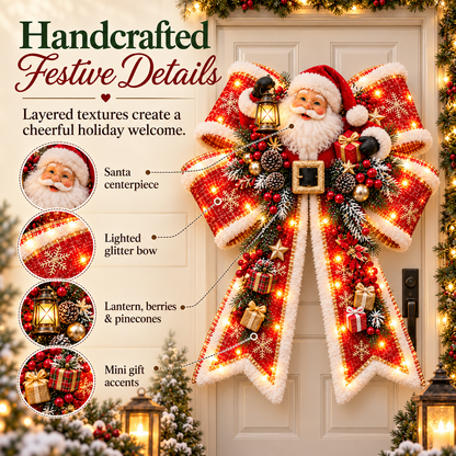 🎀✨ Bow of Christmas Light | Glowing Holiday Door Decor