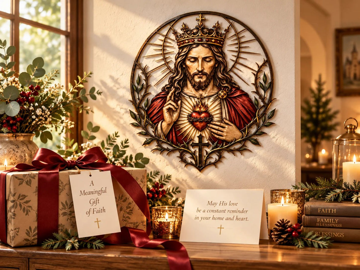 ❤️ The Heart That Watches Over Us | Jesus Wall Sculpture