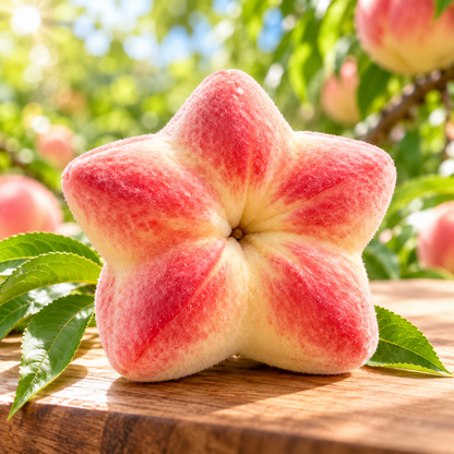 🍑 Rare Starburst Peach Bulbs – Grow Amazing Star-Shaped Peaches! ⭐