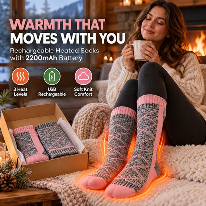 🔥🧦 SoleHeat Pro™ | Rechargeable Heated Socks with 3 Heat Levels