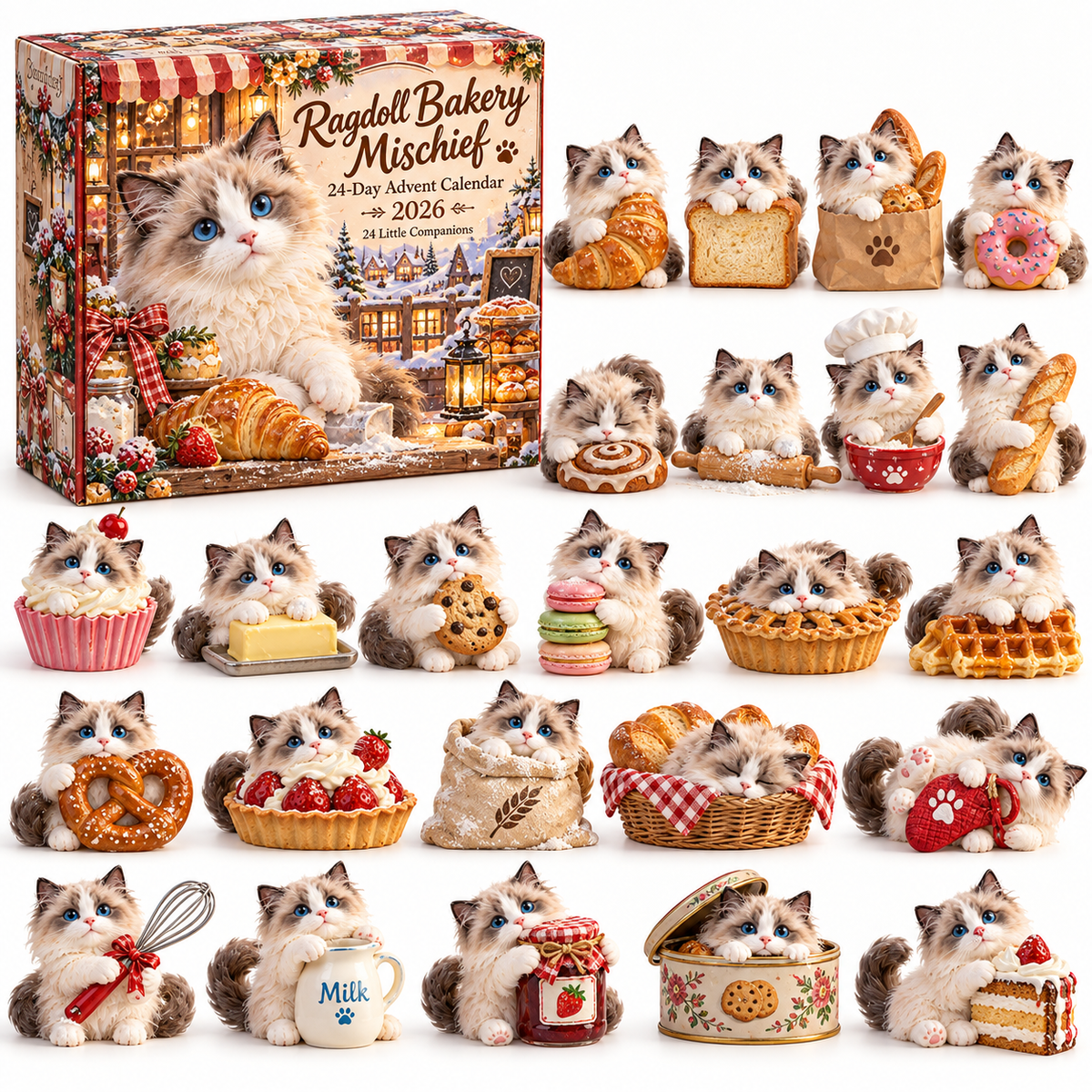 🐱 Ragdoll Bakery Mischief 24 Day Advent Calendar 🎄🥐