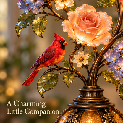 ✨ Everlasting Garden™ | Lighted Rose & Cardinal Decor