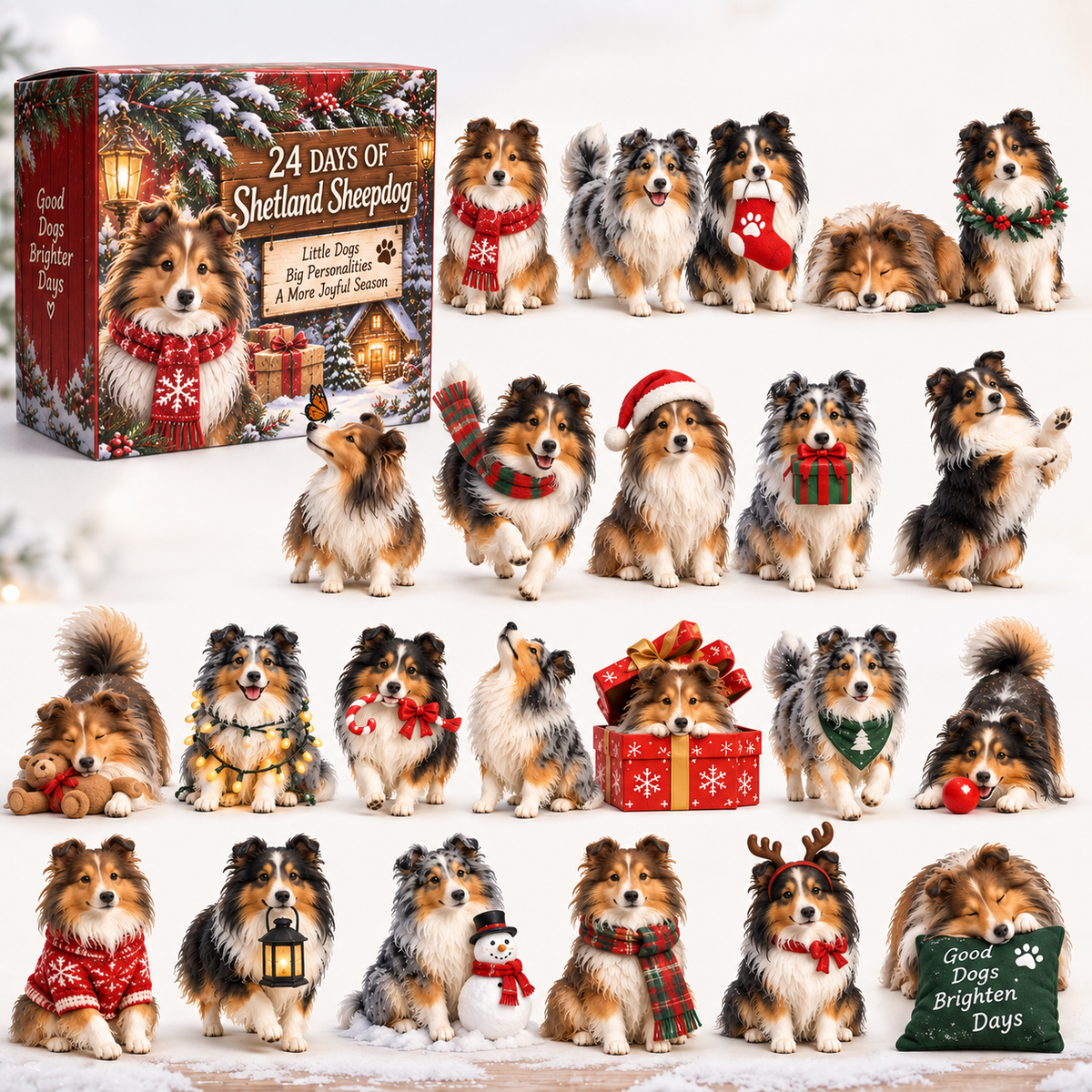 🐶✨ 24 Days of Sheltie Charm – Holiday Advent Collection
