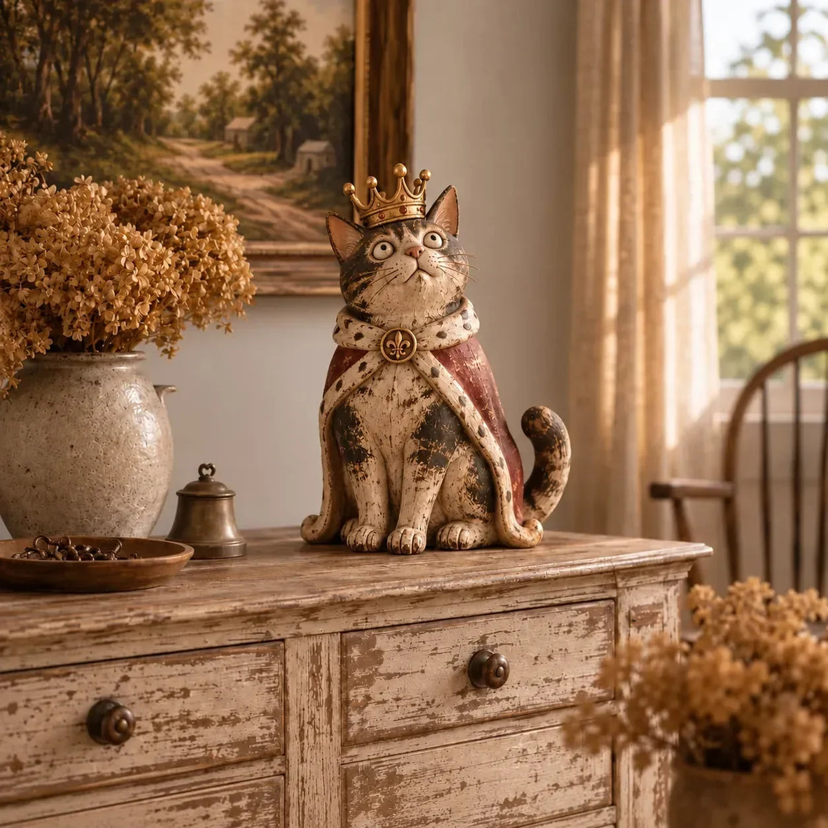 🏰🐈 Feline Kingdom™ | 5 Medieval Royal Cat Figurines