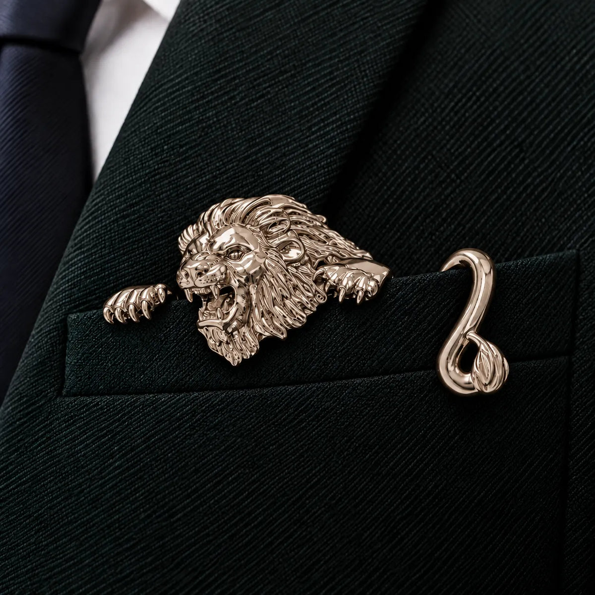✨ Sculptural Animal Brooch | A Bold Finishing Touch for Suits & Blazers