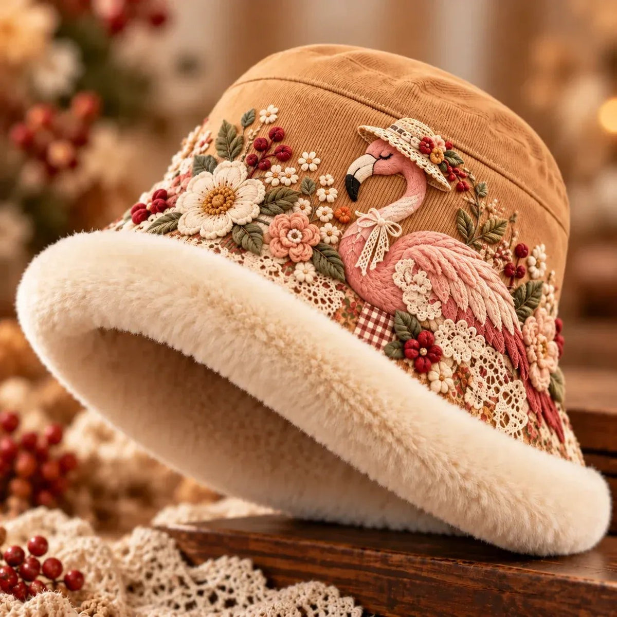🌸 Winter Garden™ | Cozy Plush-Lined Bucket Hat