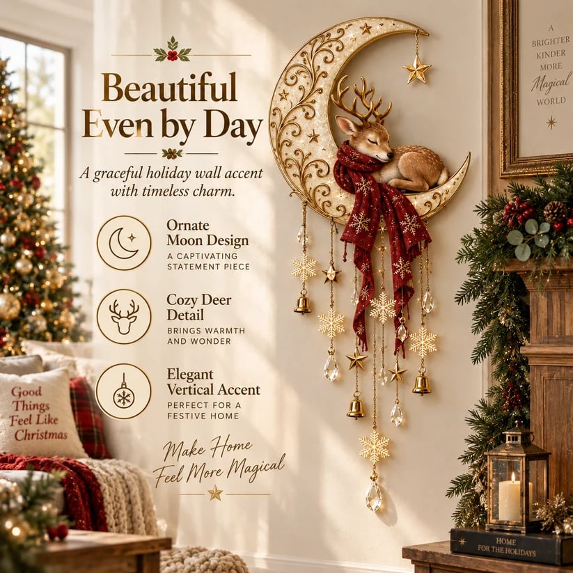 🦌🌙 Starlit Deerfall™ | Lighted Christmas Wall Decor